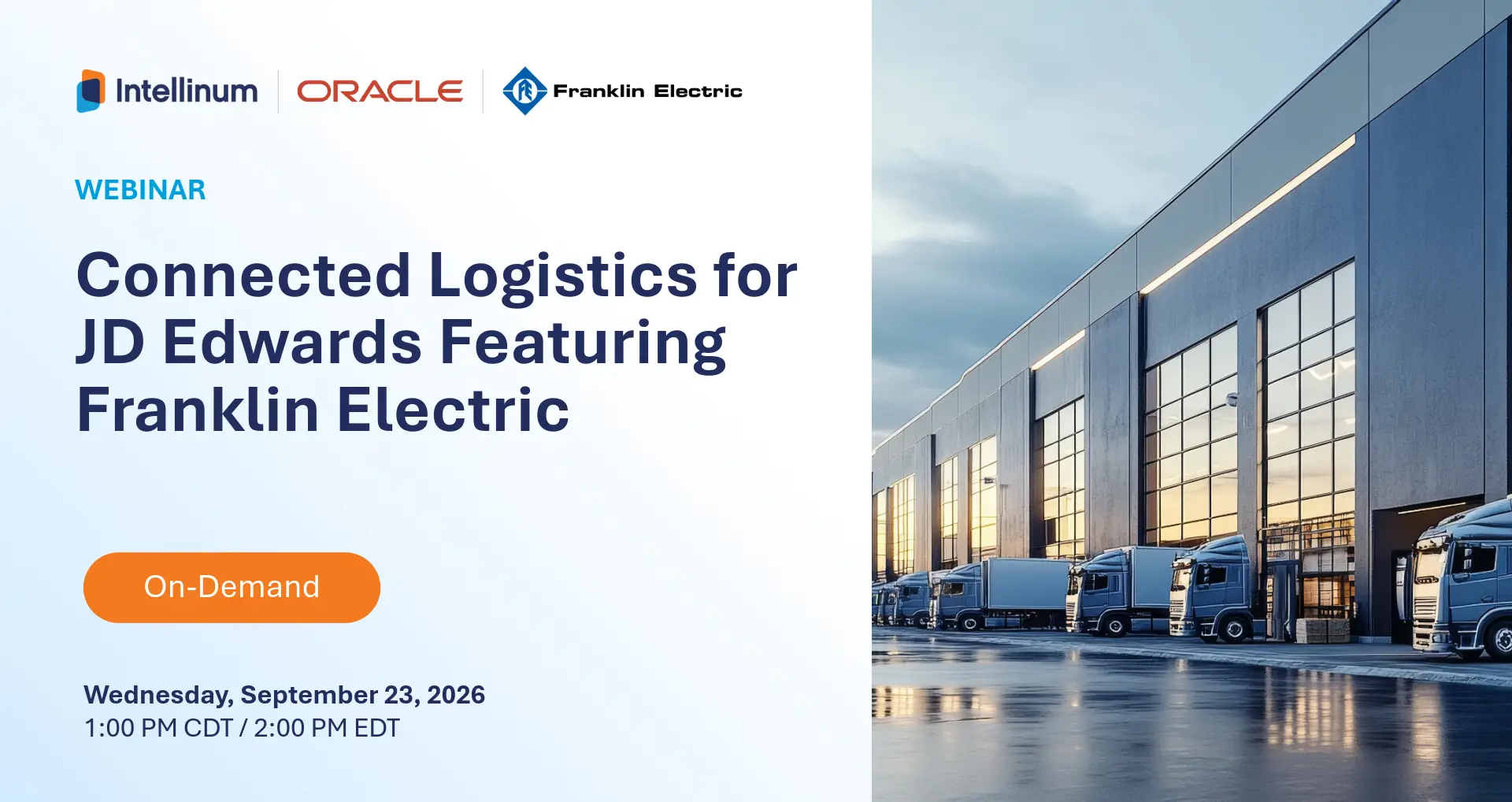 Connected Logistics for JDE Webinar - On-Demand
